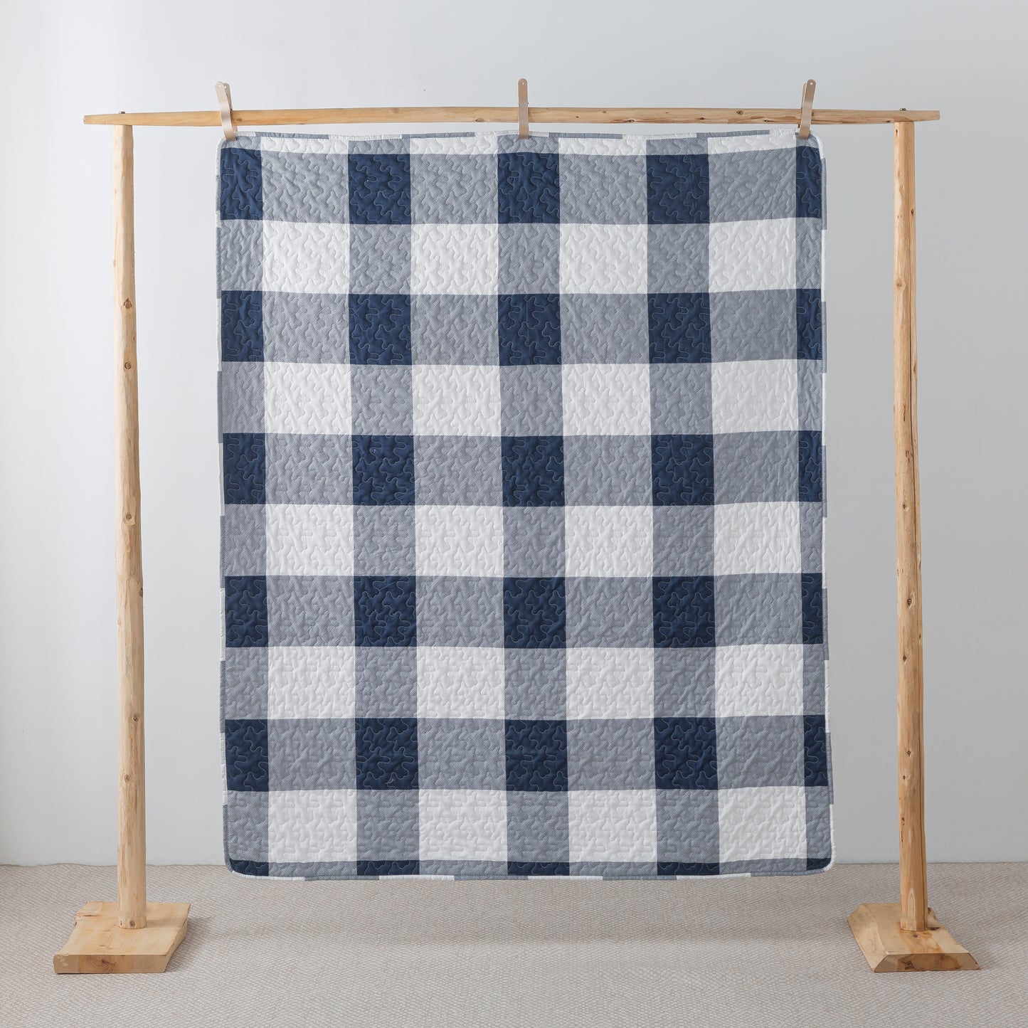 Soul & Lane Checks and Stripes 50" x 60" Blue Buffalo Check Throw